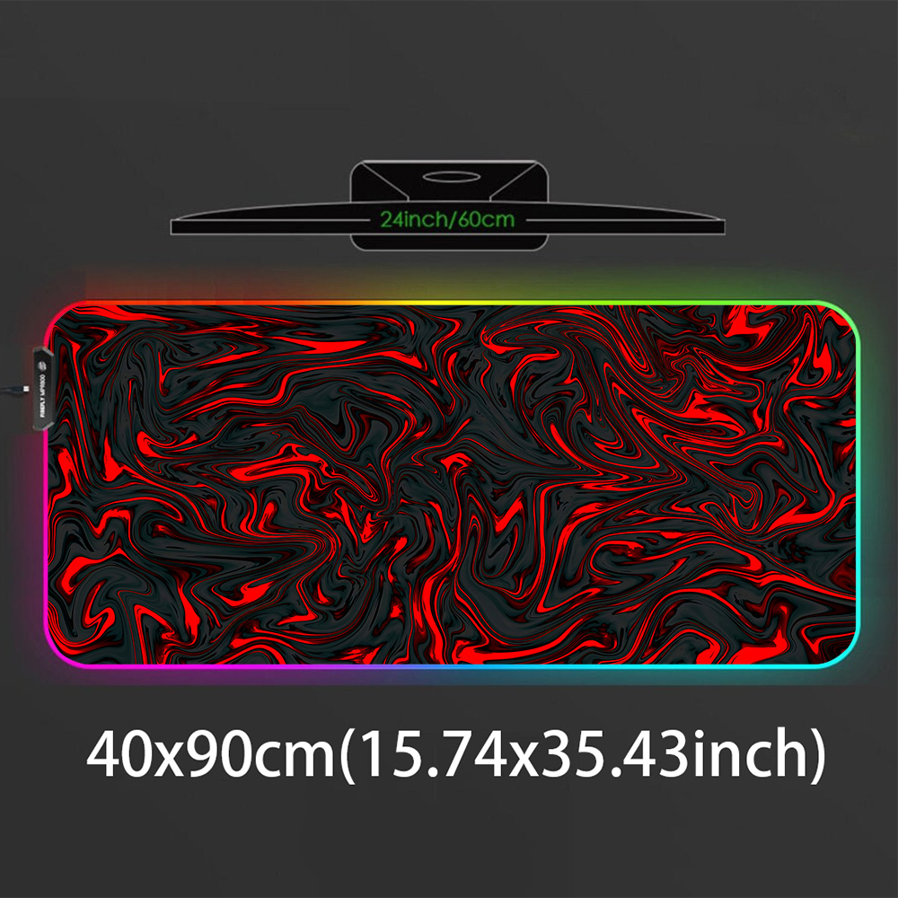 Mousepad RGB Mouse Pad Red and - Pc Gaming Liquid 评论和价格