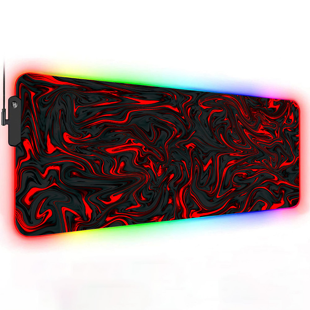Mousepad RGB Mouse Pad Red and - Pc Gaming Liquid 评论和价格