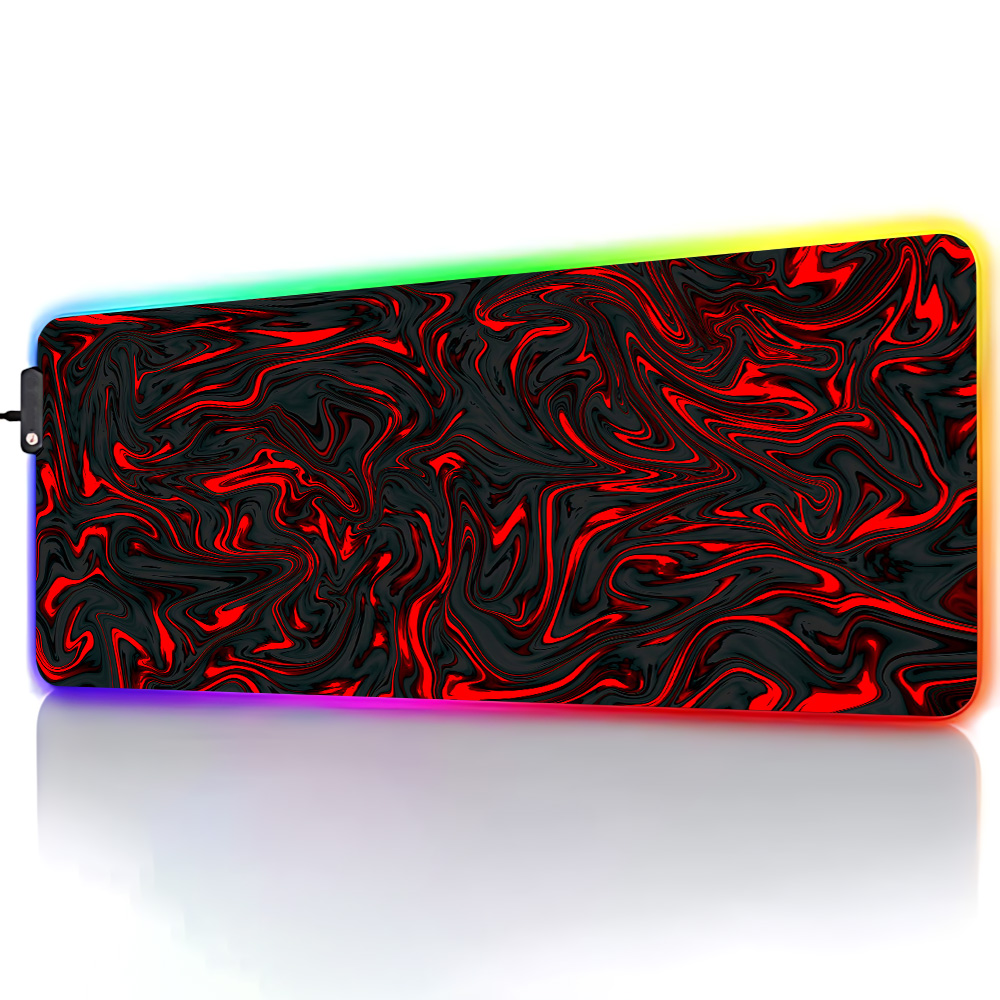Mousepad RGB Mouse Pad Red and - Pc Gaming Liquid 评论和价格