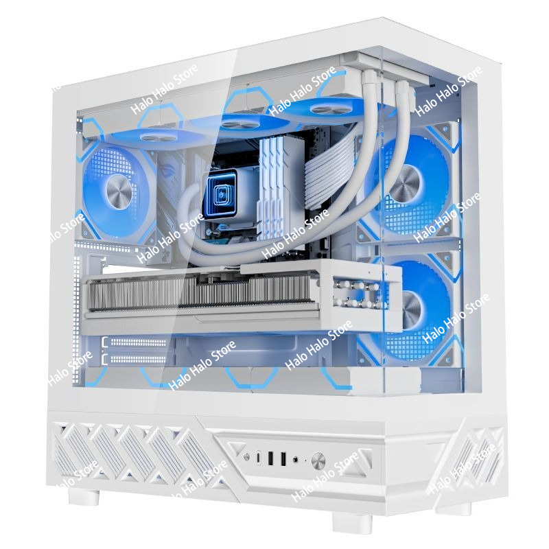 White Seaview ATX PC Case Temp - Pc Gaming Liquid 评论和价格
