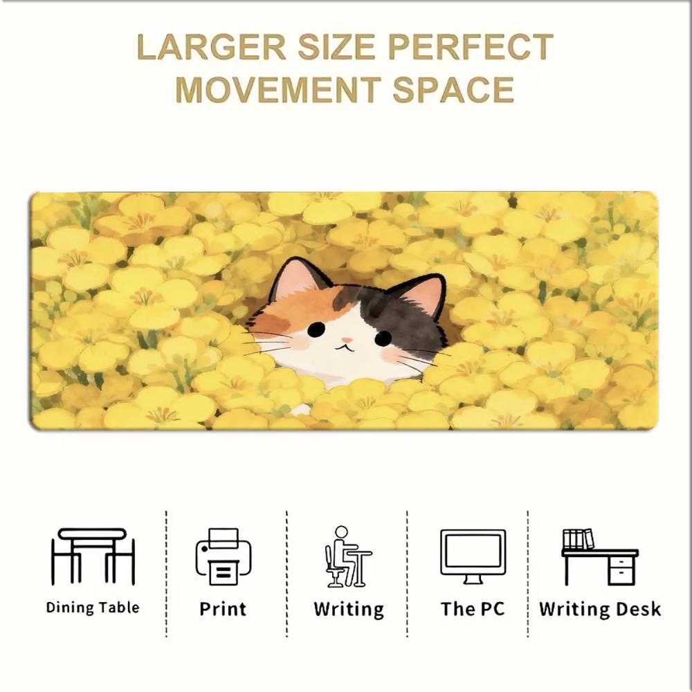 Cute Calico Cat In Yellow Flow - Pc Gaming Yellow 评论和价格