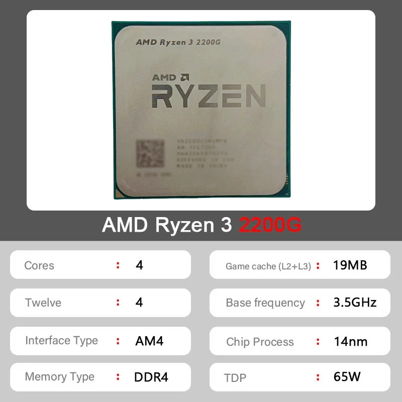 AMD Ryzen 3 2200G AM4 Budget A - Pc Gaming Entry 评论和价格