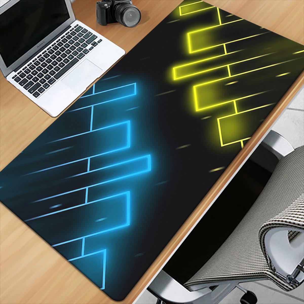 Neon Blue Yellow Abstract Gami - Pc Gaming Yellow 评论和价格