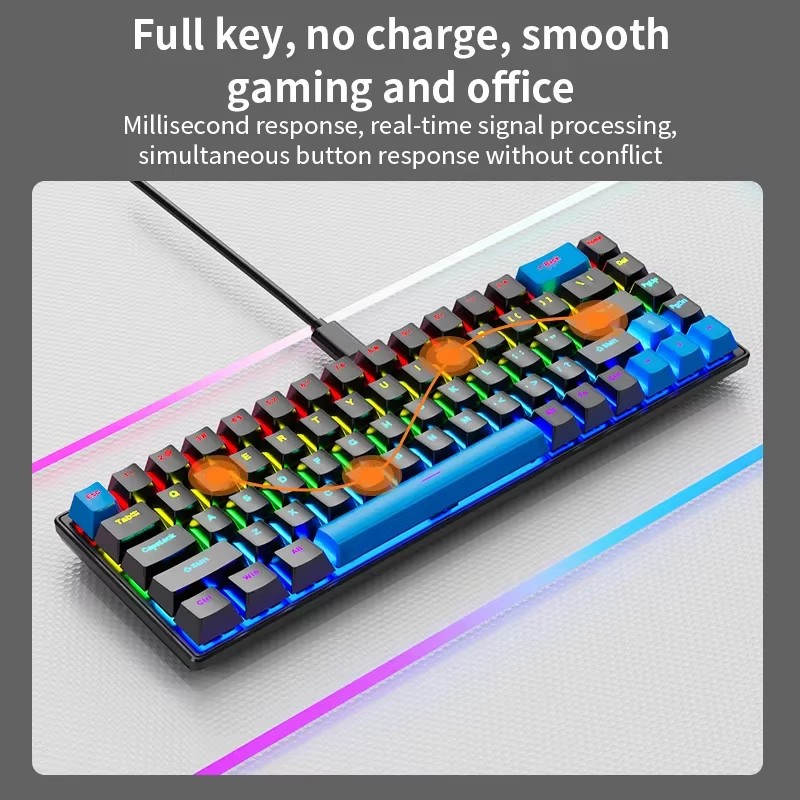 K68 Wired Mechanical Keyboard  - Pc Gaming Apple 评论和价格