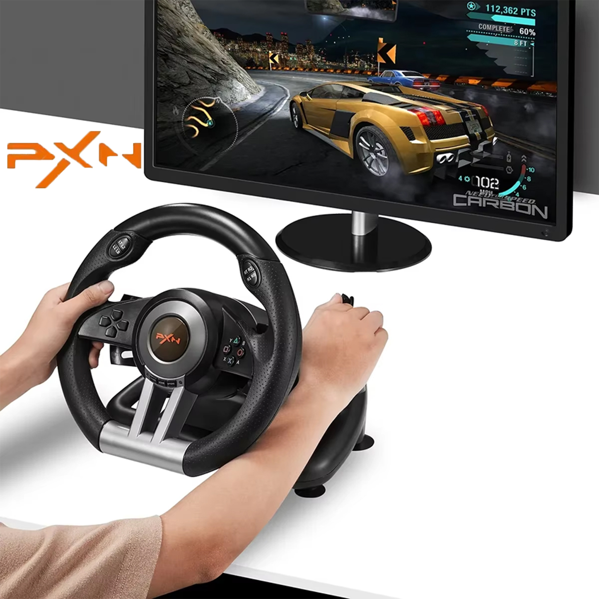 PXN V3 Racing Wheel, PC Compat - Pc Gaming Entry 评论和价格