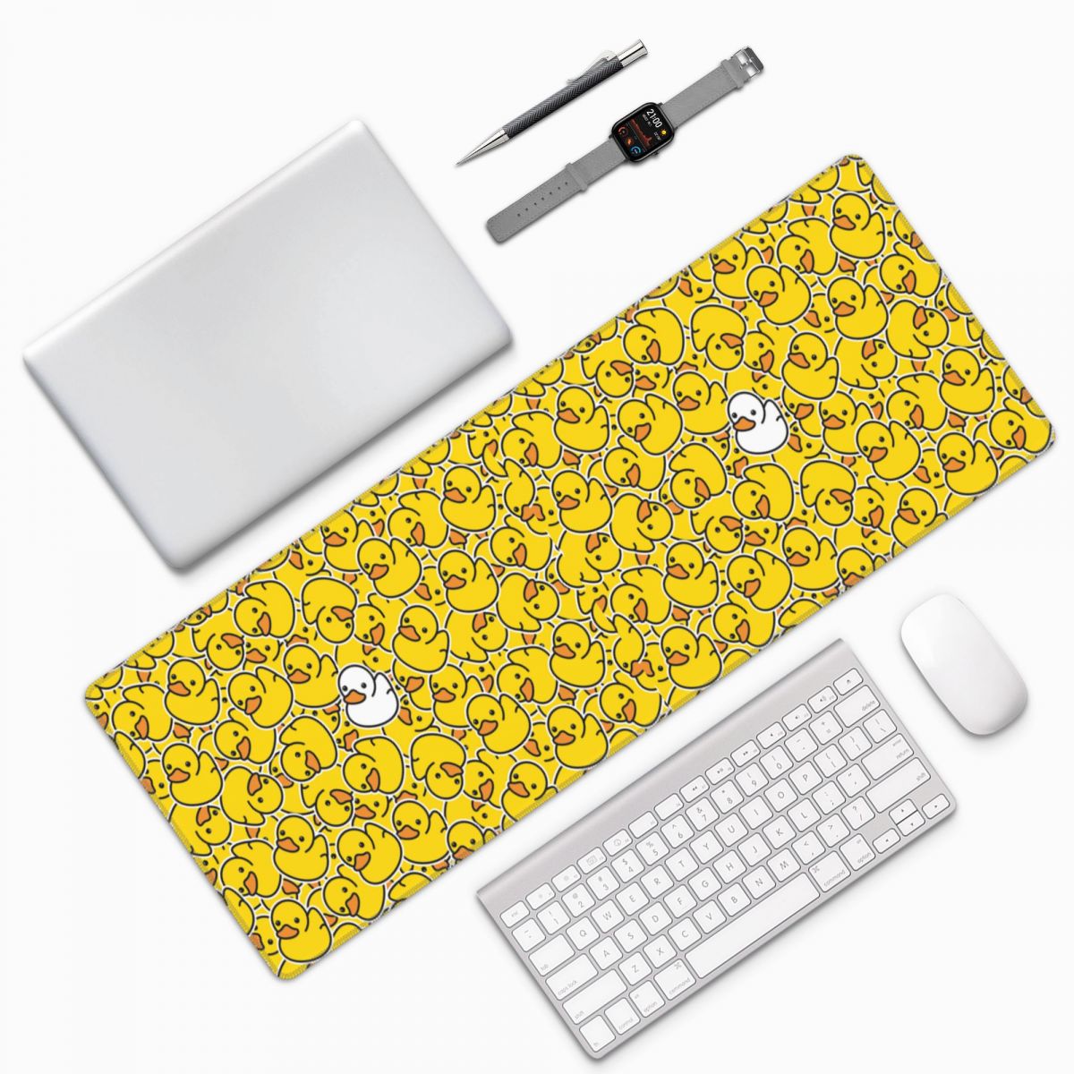 Yellow Duck Pattern Large Mous - Pc Gaming Yellow 评论和价格