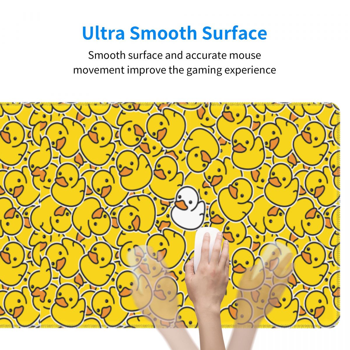 Yellow Duck Pattern Large Mous - Pc Gaming Yellow 评论和价格