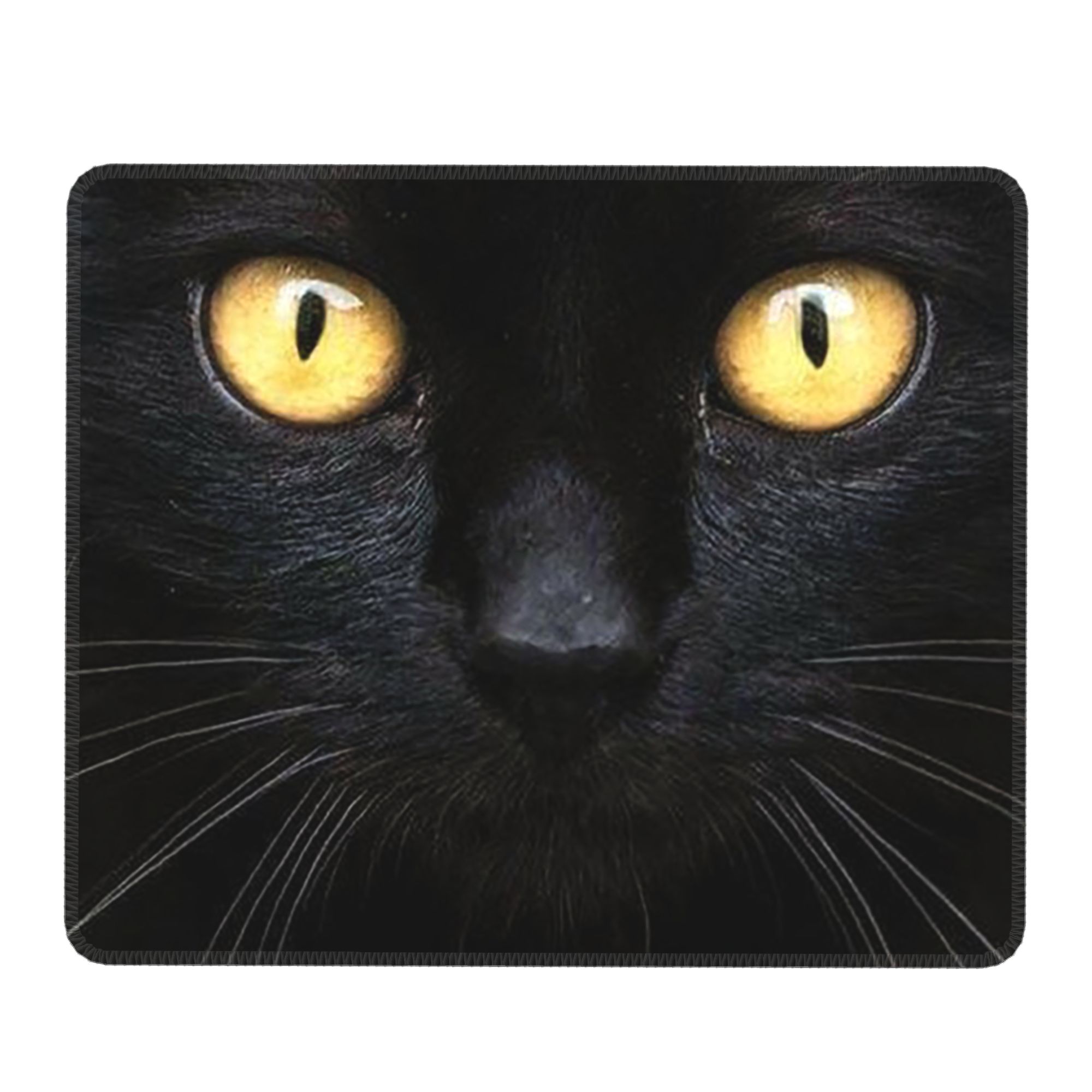 Black Cat Face And Yellow Eyes - Pc Gaming Yellow 评论和价格