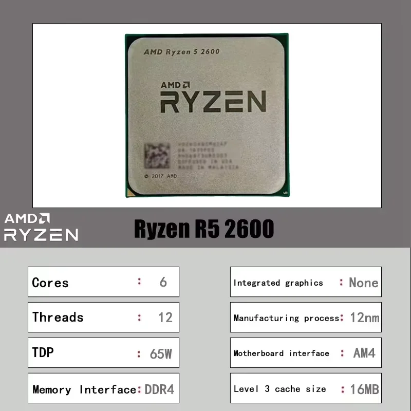 AMD Ryzen 5 2600 12nm Manufact - Pc Gaming Entry 评论和价格