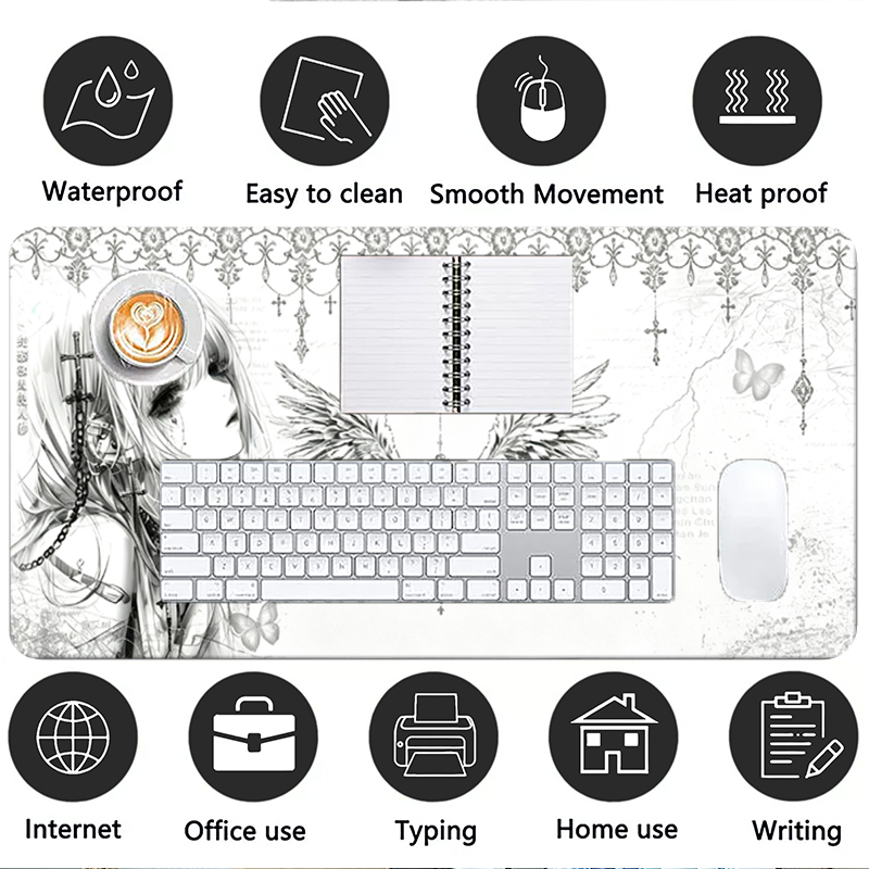 Leather Mousepad Black White A - Gaming Pc Equipment 评论和价格