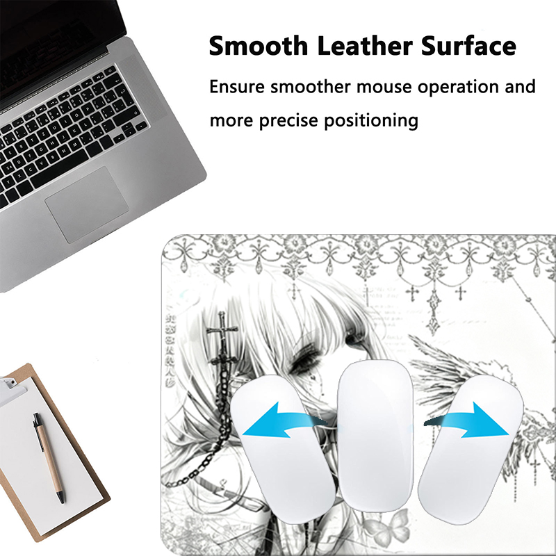 Leather Mousepad Black White A - Gaming Pc Equipment 评论和价格